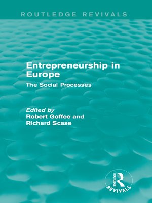 cover image of Entrepreneurship in Europe (Routledge Revivals)